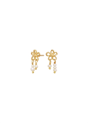 Nicola earrings Forgyldt Maanesten 